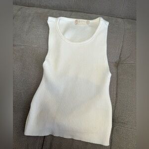 Bow open back knit top